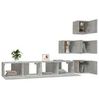 vidaXL TV-Wandschrank Betongrau Holzwerkstoff