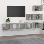 vidaXL TV-Wandschrank Grau Sonoma Holzwerkstoff