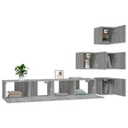 vidaXL TV-Wandschrank Grau Sonoma Holzwerkstoff