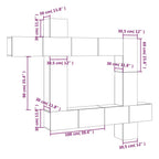vidaXL 9-tlg. TV-Schrank-Set Weiß Holzwerkstoff