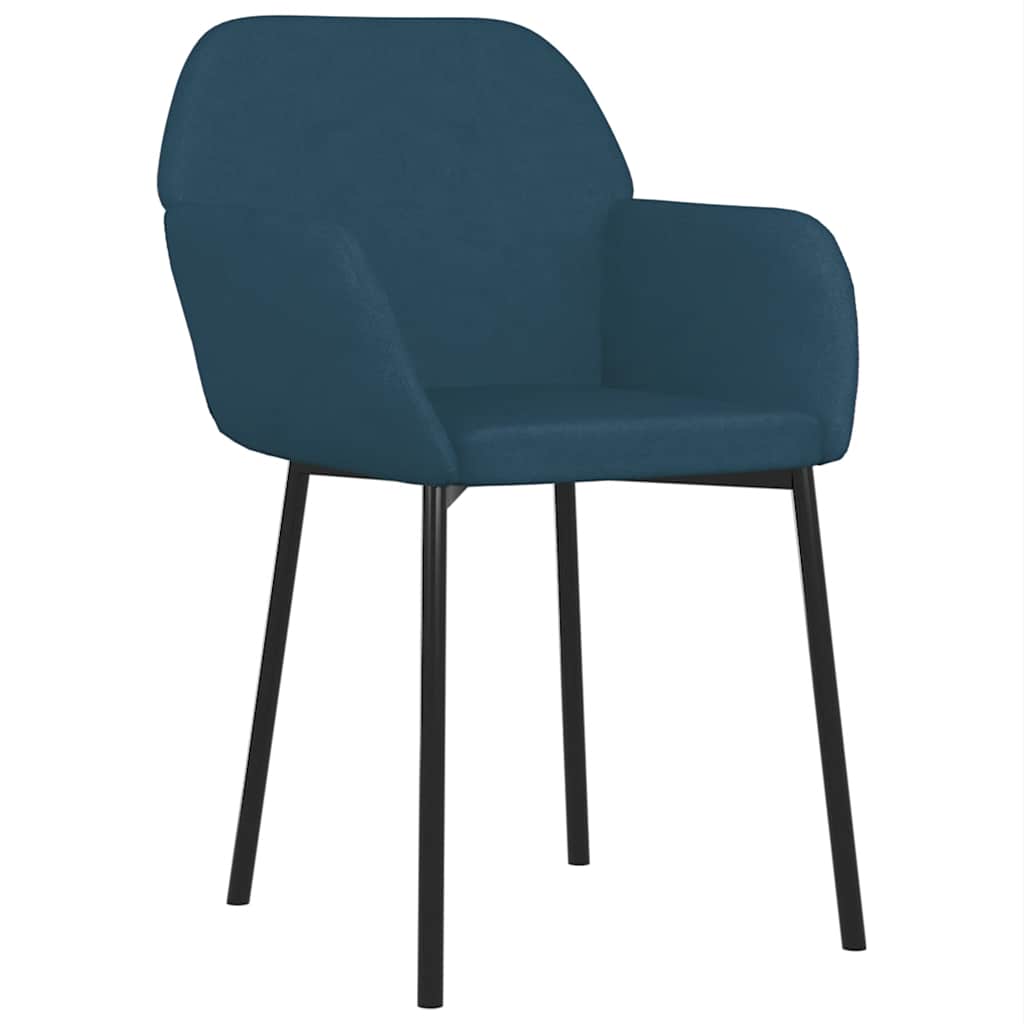vidaXL Esszimmerstühle 2 Stk. Blau Samt