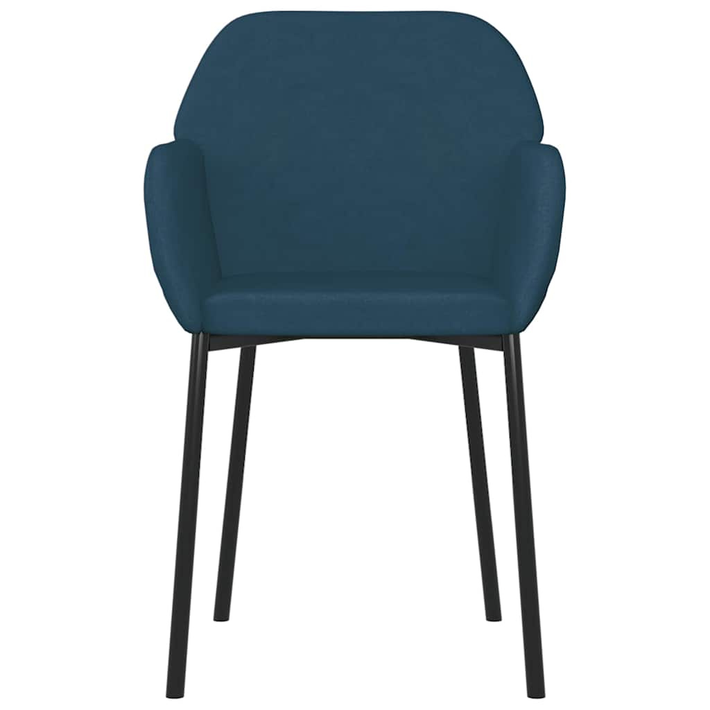 vidaXL Esszimmerstühle 2 Stk. Blau Samt