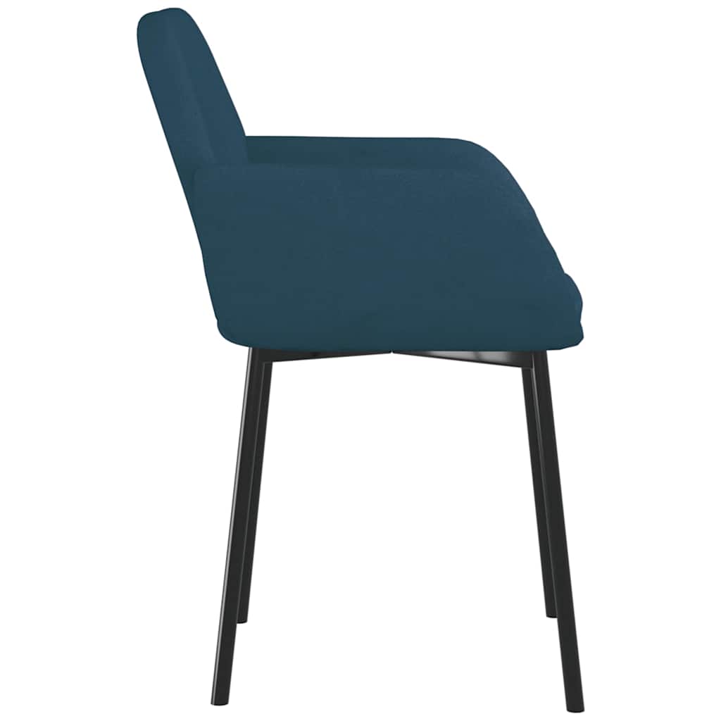 vidaXL Esszimmerstühle 2 Stk. Blau Samt