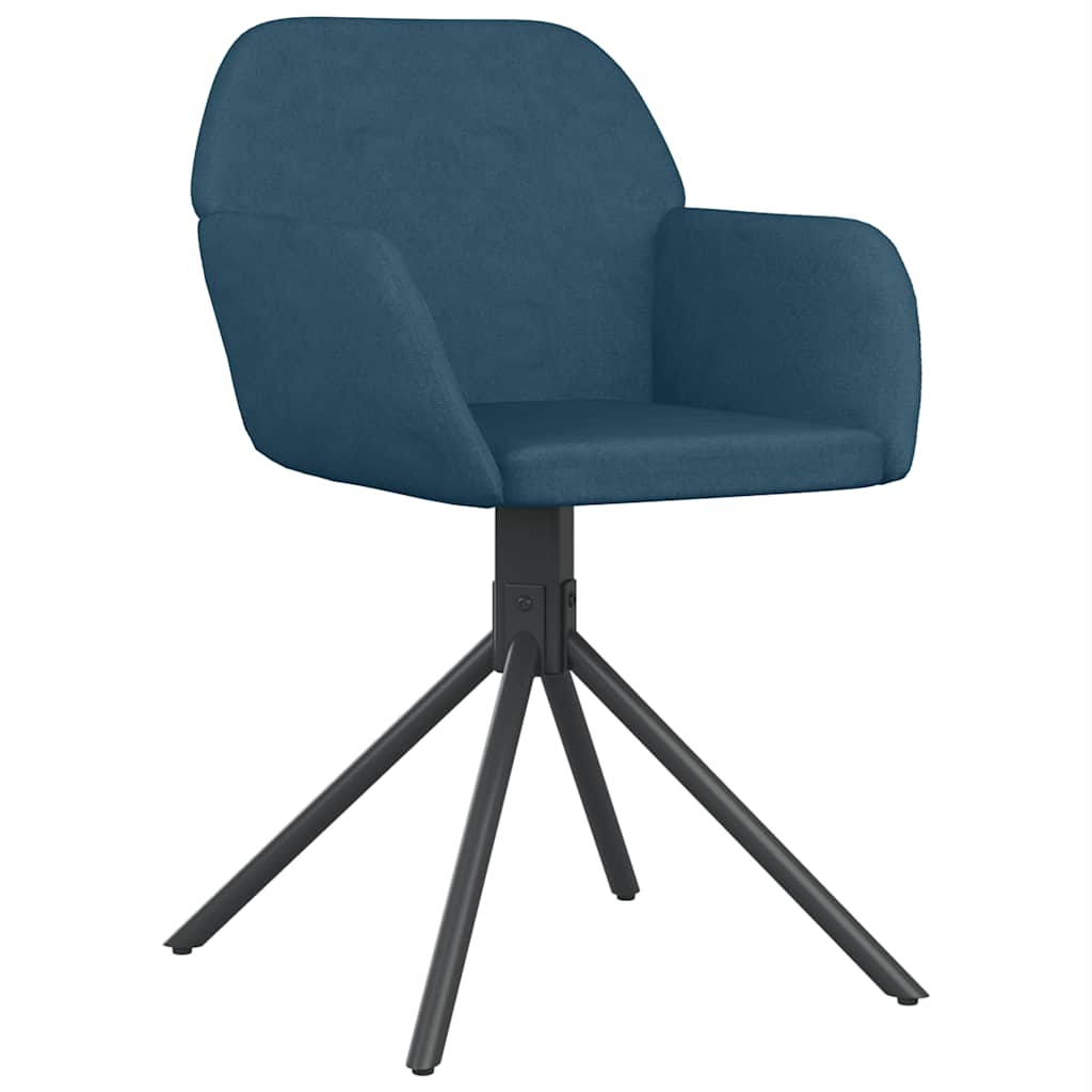vidaXL Esszimmerstühle 2 Stk. Drehbar Blau Samt