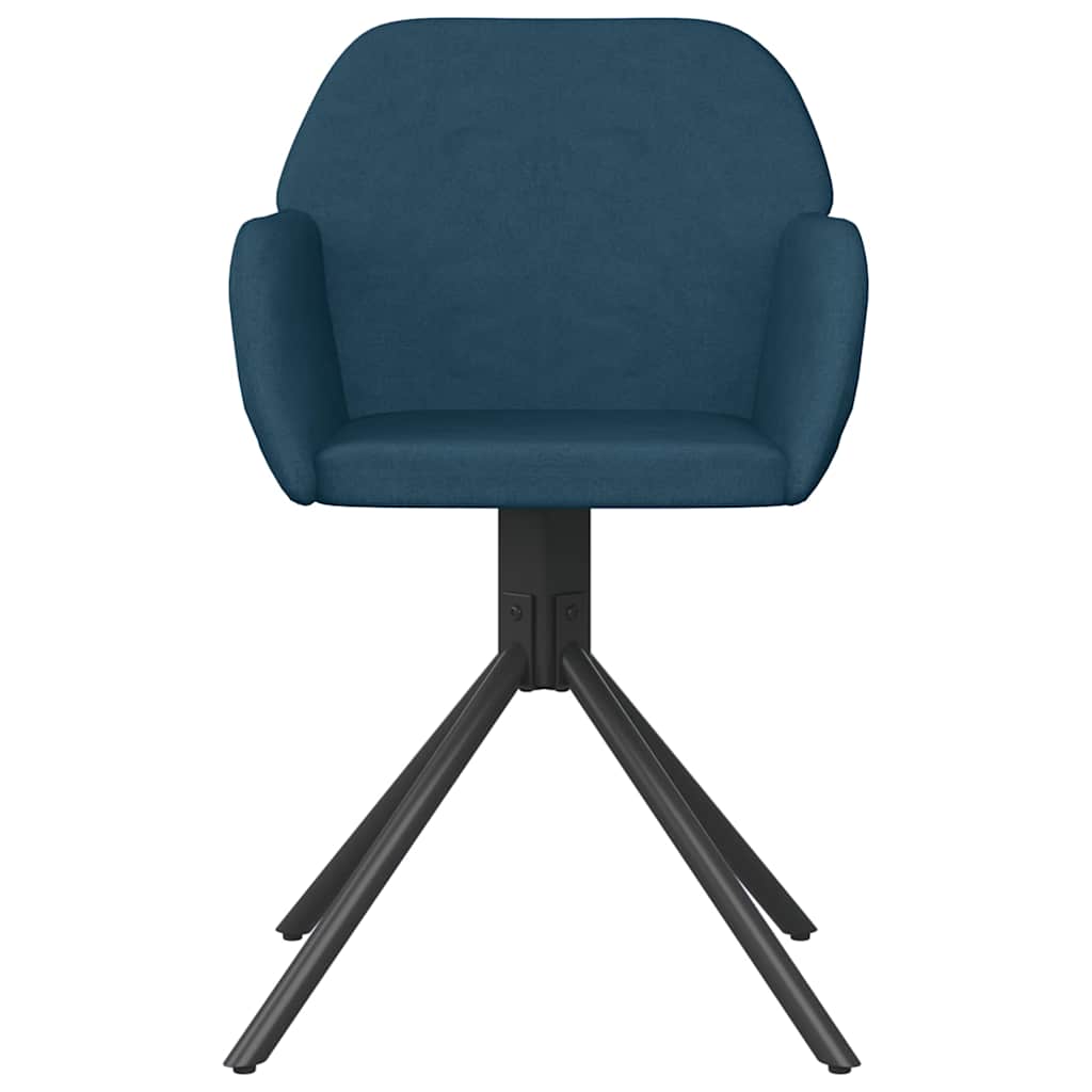 vidaXL Esszimmerstühle 2 Stk. Drehbar Blau Samt