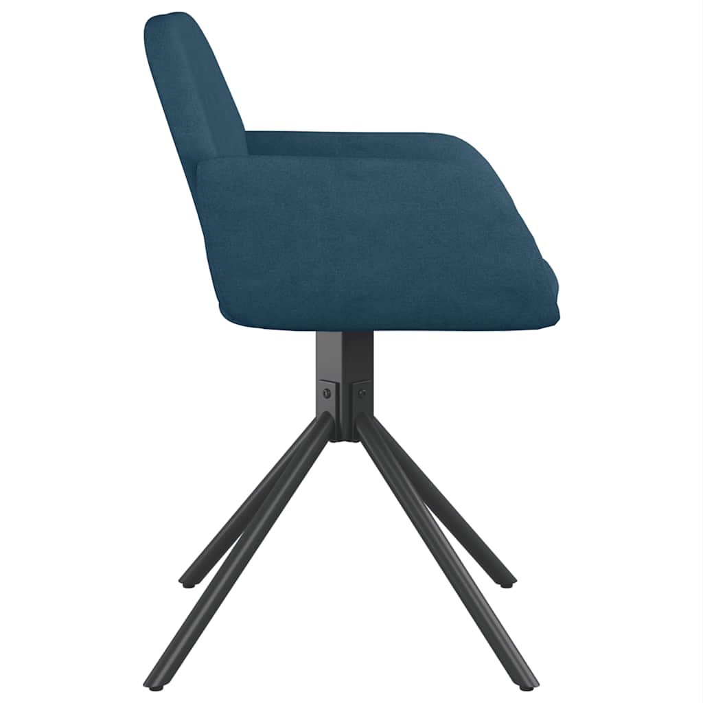 vidaXL Esszimmerstühle 2 Stk. Drehbar Blau Samt