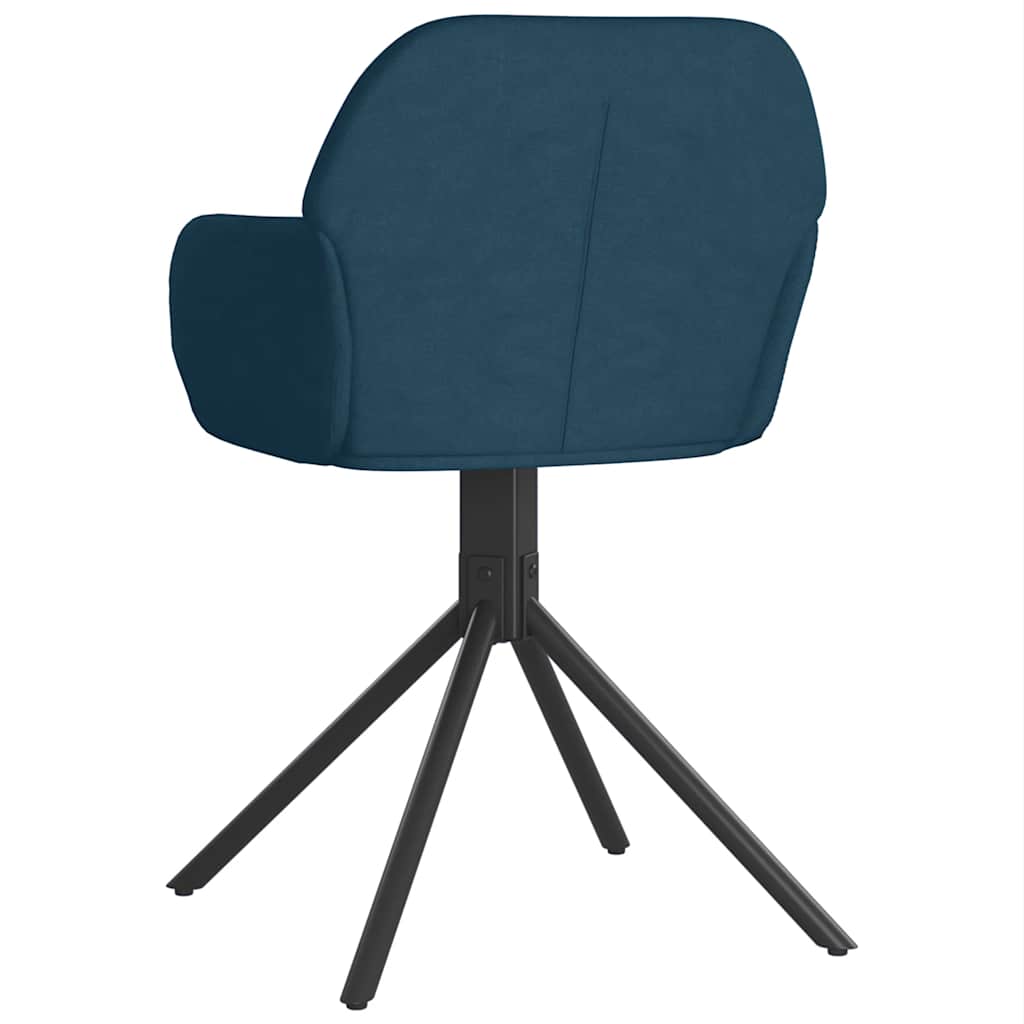 vidaXL Esszimmerstühle 2 Stk. Drehbar Blau Samt