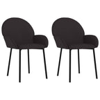 vidaXL Esszimmerstühle 2 Stk. Schwarz Kunstleder