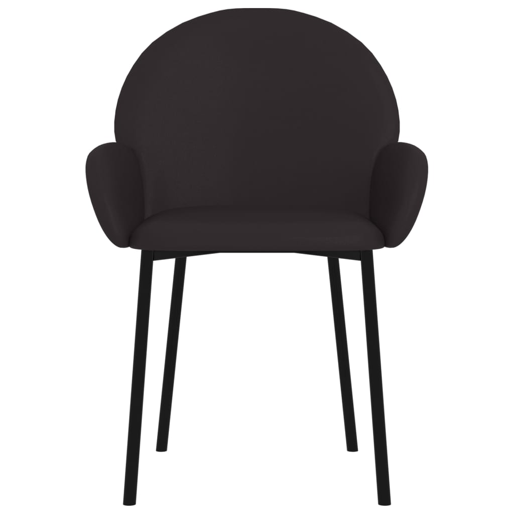 vidaXL Esszimmerstühle 2 Stk. Schwarz Kunstleder