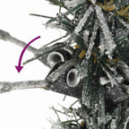 vidaXL Künstlicher Weihnachtsbaum Schlank mit Schnee 120 cm PVC & PE