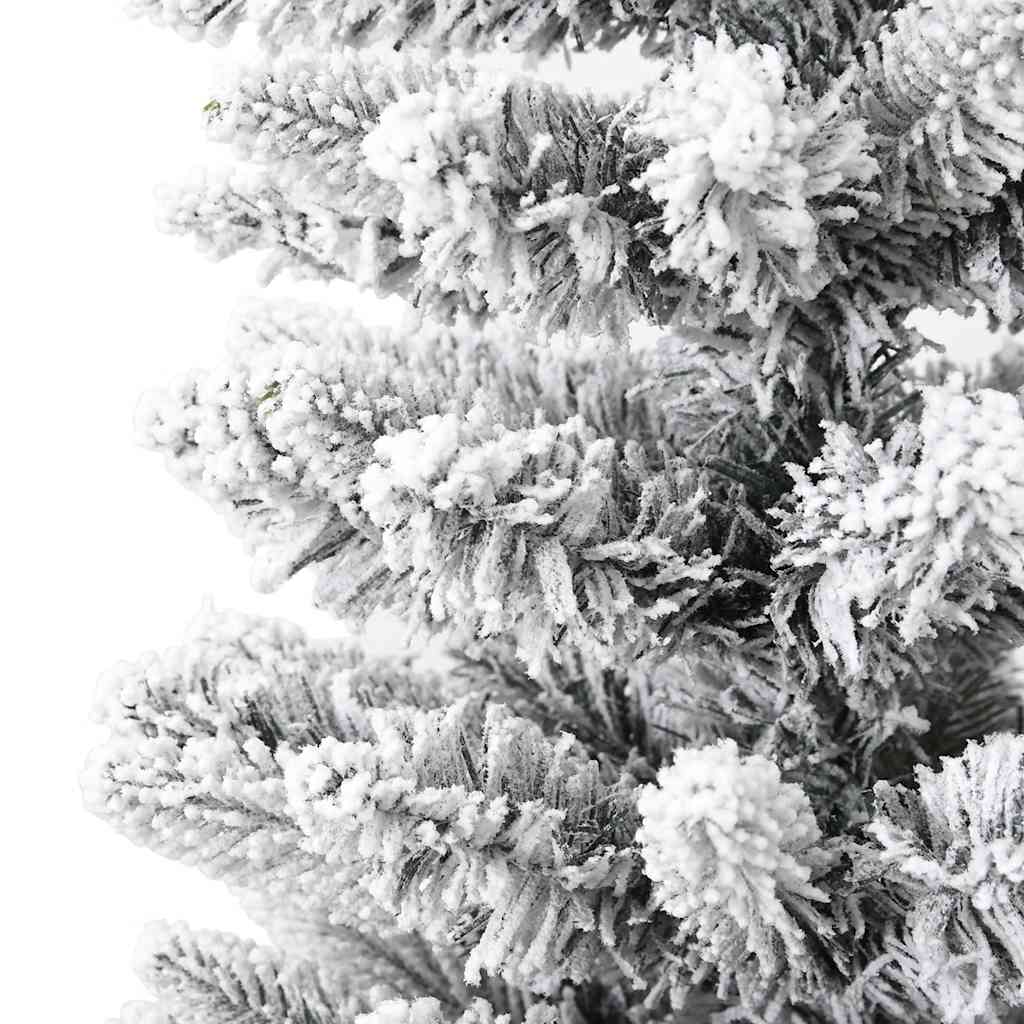vidaXL Künstlicher Weihnachtsbaum Schlank mit Schnee 120 cm PVC & PE