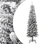 vidaXL Künstlicher Weihnachtsbaum Schlank mit Schnee 120 cm PVC & PE