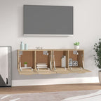 vidaXL Wandschränke 2 Stk. Sonoma-Eiche 60x36,5x35 cm Holzwerkstoff