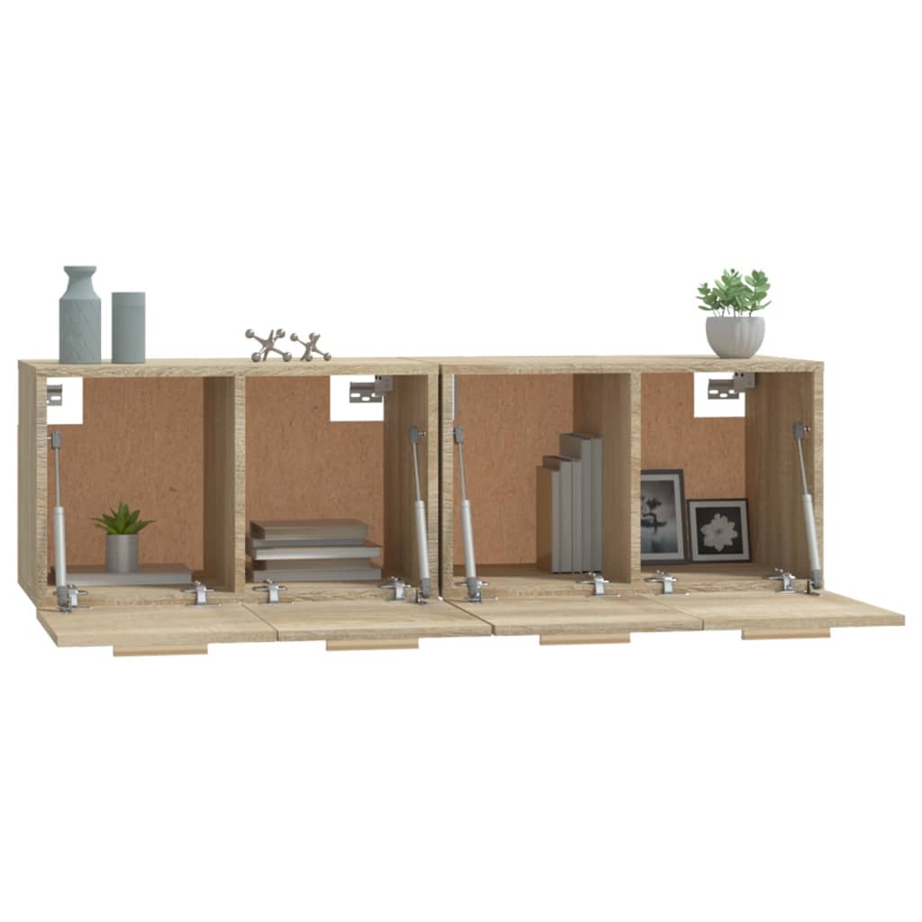 vidaXL Wandschränke 2 Stk. Sonoma-Eiche 60x36,5x35 cm Holzwerkstoff