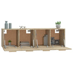 vidaXL Wandschränke 2 Stk. Sonoma-Eiche 60x36,5x35 cm Holzwerkstoff