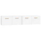 vidaXL Wandschränke 2 Stk. Hochglanz-Weiß 80x35x36,5 cm Holzwerkstoff