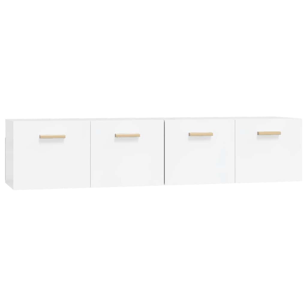 vidaXL Wandschränke 2 Stk. Hochglanz-Weiß 80x35x36,5 cm Holzwerkstoff