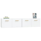 vidaXL Wandschränke 2 Stk. Hochglanz-Weiß 80x35x36,5 cm Holzwerkstoff
