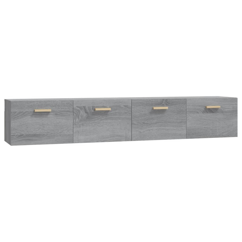 vidaXL Wandschränke 2 Stk. Grau Sonoma 100x36,5x35 cm Holzwerkstoff