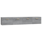 vidaXL Wandschränke 2 Stk. Grau Sonoma 100x36,5x35 cm Holzwerkstoff