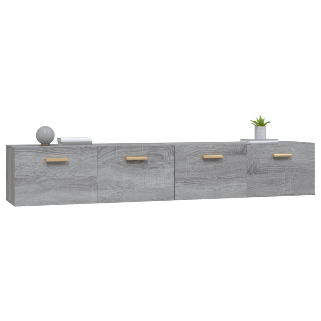 vidaXL Wandschränke 2 Stk. Grau Sonoma 100x36,5x35 cm Holzwerkstoff