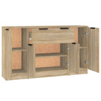 vidaXL Sideboards 3 Stk. Sonoma-Eiche Holzwerkstoff