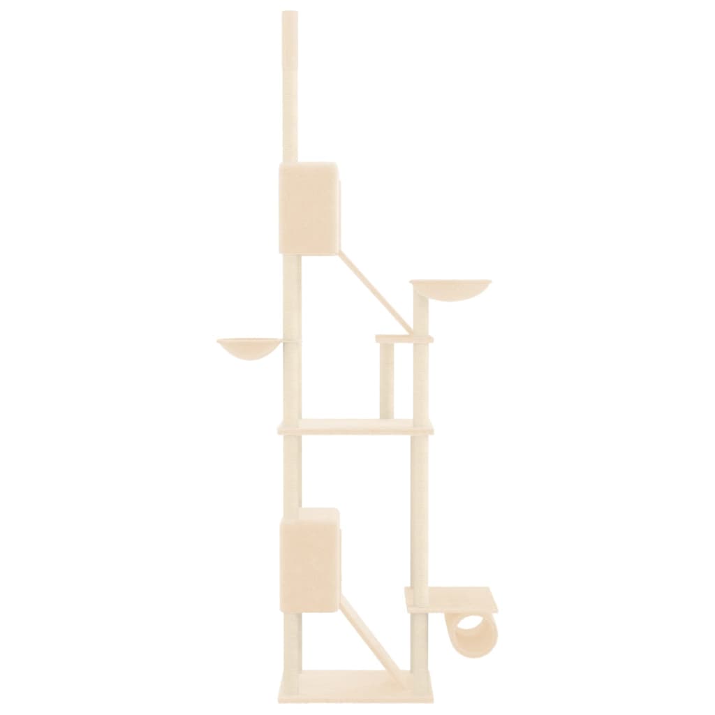 vidaXL Kratzbaum Deckenhoch Creme 277-303 cm