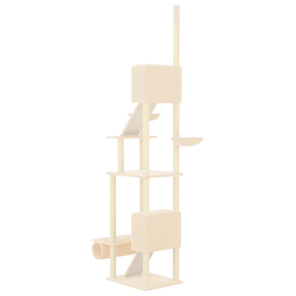 vidaXL Kratzbaum Deckenhoch Creme 277-303 cm