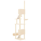 vidaXL Kratzbaum Deckenhoch Creme 277-303 cm