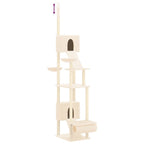 vidaXL Kratzbaum Deckenhoch Creme 277-303 cm