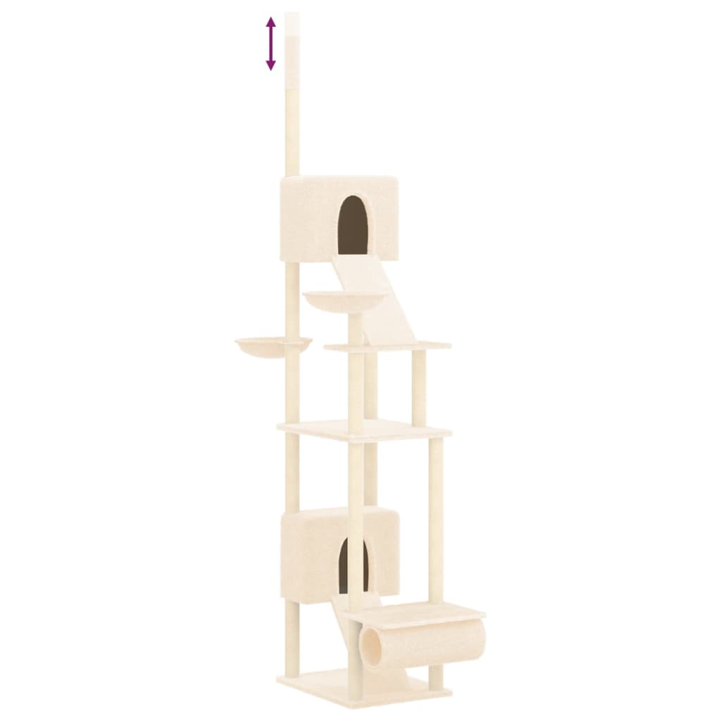 vidaXL Kratzbaum Deckenhoch Creme 277-303 cm