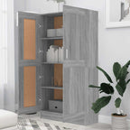 vidaXL Bücherschrank Grau Sonoma 82,5x30,5x150 cm Holzwerkstoff