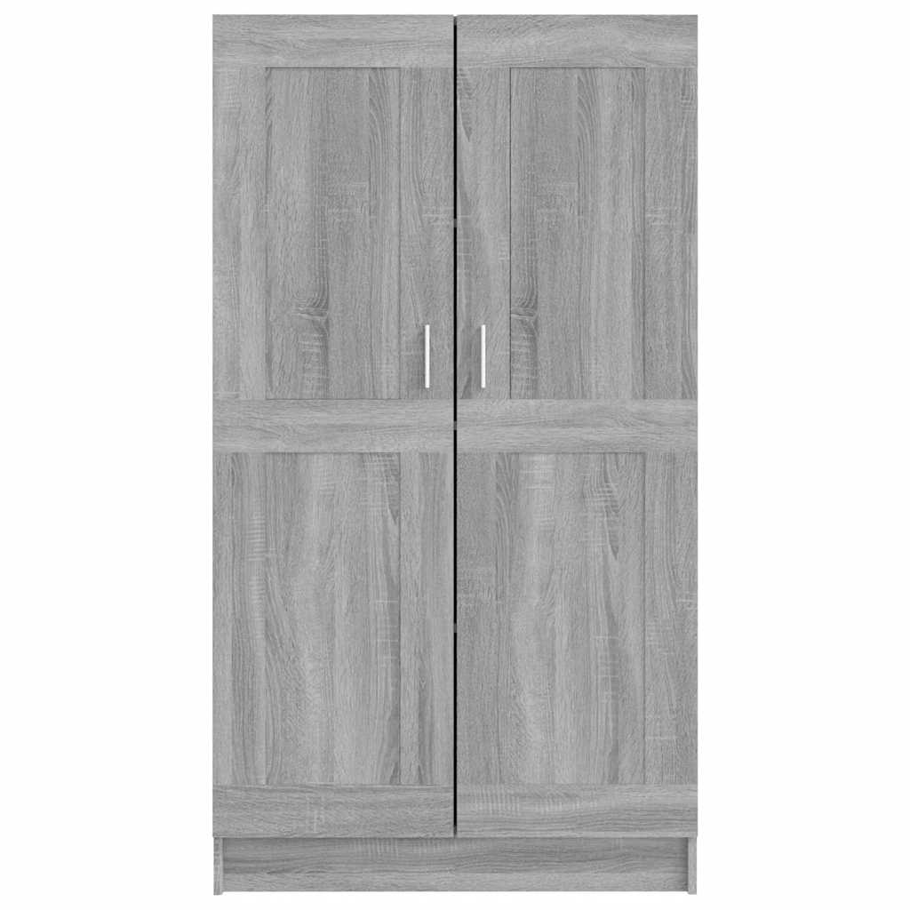 vidaXL Bücherschrank Grau Sonoma 82,5x30,5x150 cm Holzwerkstoff