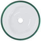 vidaXL Waschbecken Hartglas 35x12 cm Transparent