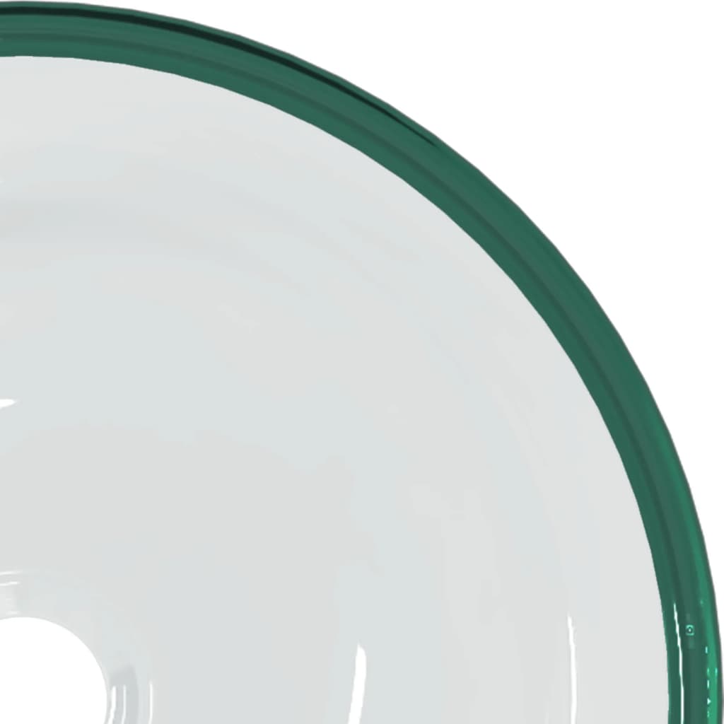 vidaXL Waschbecken Hartglas 35x12 cm Transparent