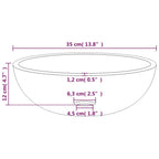vidaXL Waschbecken Hartglas 35x12 cm Transparent