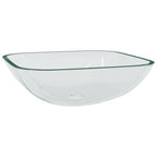 vidaXL Waschbecken Glas 42x42x14 cm Transparent
