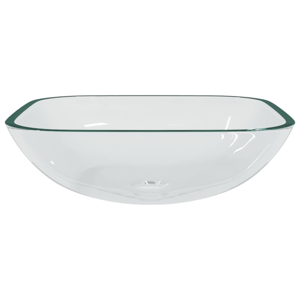 vidaXL Waschbecken Glas 42x42x14 cm Transparent