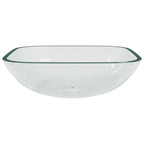 vidaXL Waschbecken Glas 42x42x14 cm Transparent