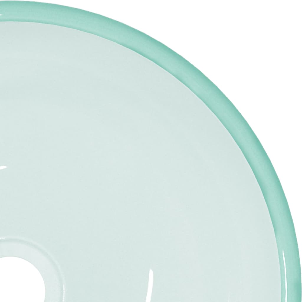 vidaXL Waschbecken Hartglas 35x12 cm Matt