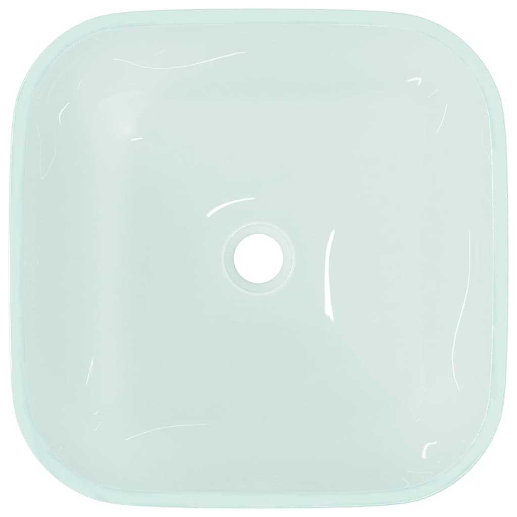 vidaXL Waschbecken Glas 42x42x14 cm Matt