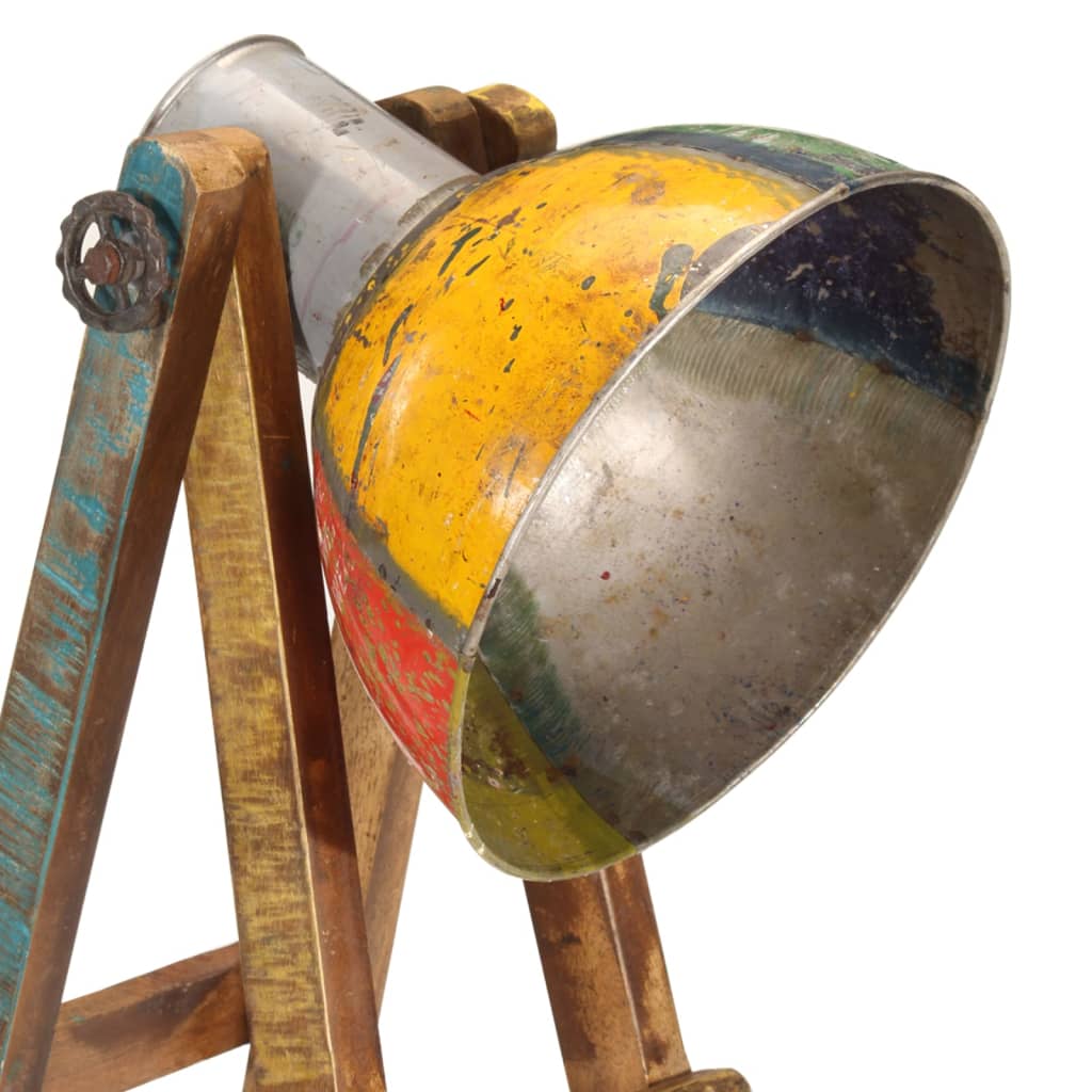 vidaXL Stehlampe Mehrfarbig E27 Massivholz Mango