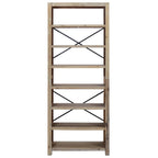 vidaXL Bücherregal 7 Böden 80x30x200 cm Massivholz Akazie