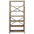 vidaXL Bücherregal 6 Böden 80x30x170 cm Massivholz Akazie