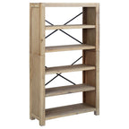 vidaXL Bücherregal 5 Böden 80x30x140 cm Massivholz Akazie