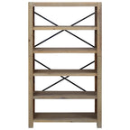 vidaXL Bücherregal 5 Böden 80x30x140 cm Massivholz Akazie