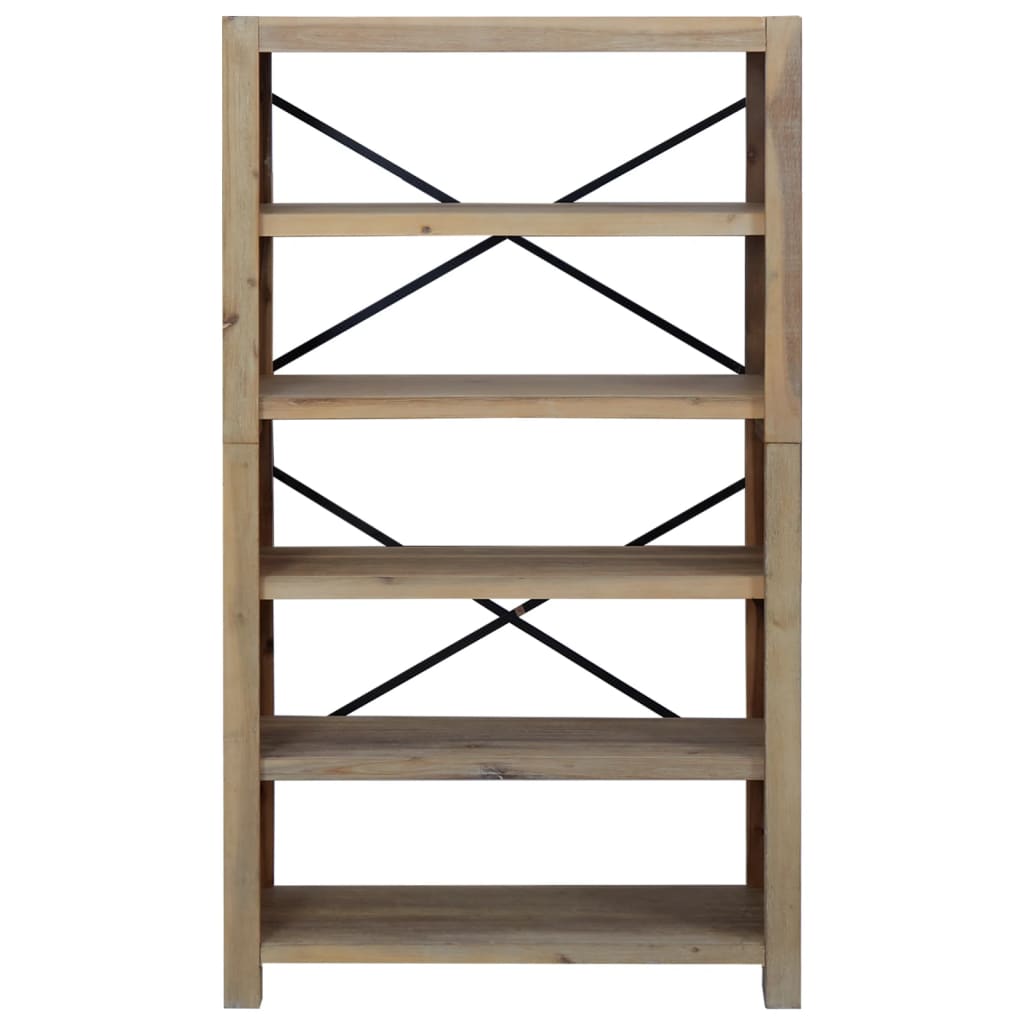 vidaXL Bücherregal 5 Böden 80x30x140 cm Massivholz Akazie