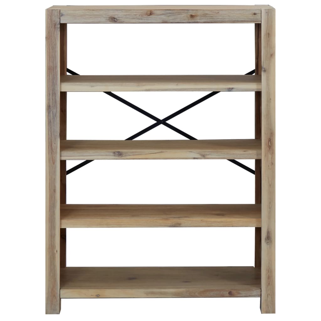 vidaXL Bücherregal 4 Böden 80x30x110 cm Massivholz Akazie