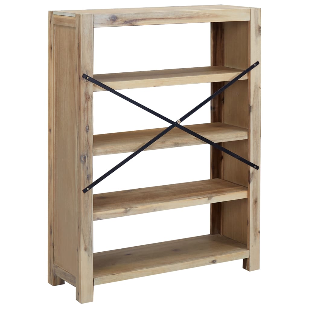 vidaXL Bücherregal 4 Böden 80x30x110 cm Massivholz Akazie