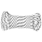 vidaXL Bootsseil Geflochten Weiß 5 mmx250 m Polyester